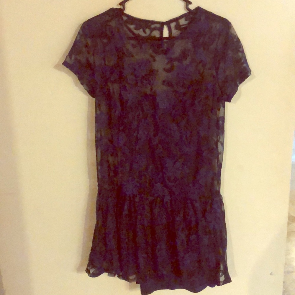 Navy blue flows dress